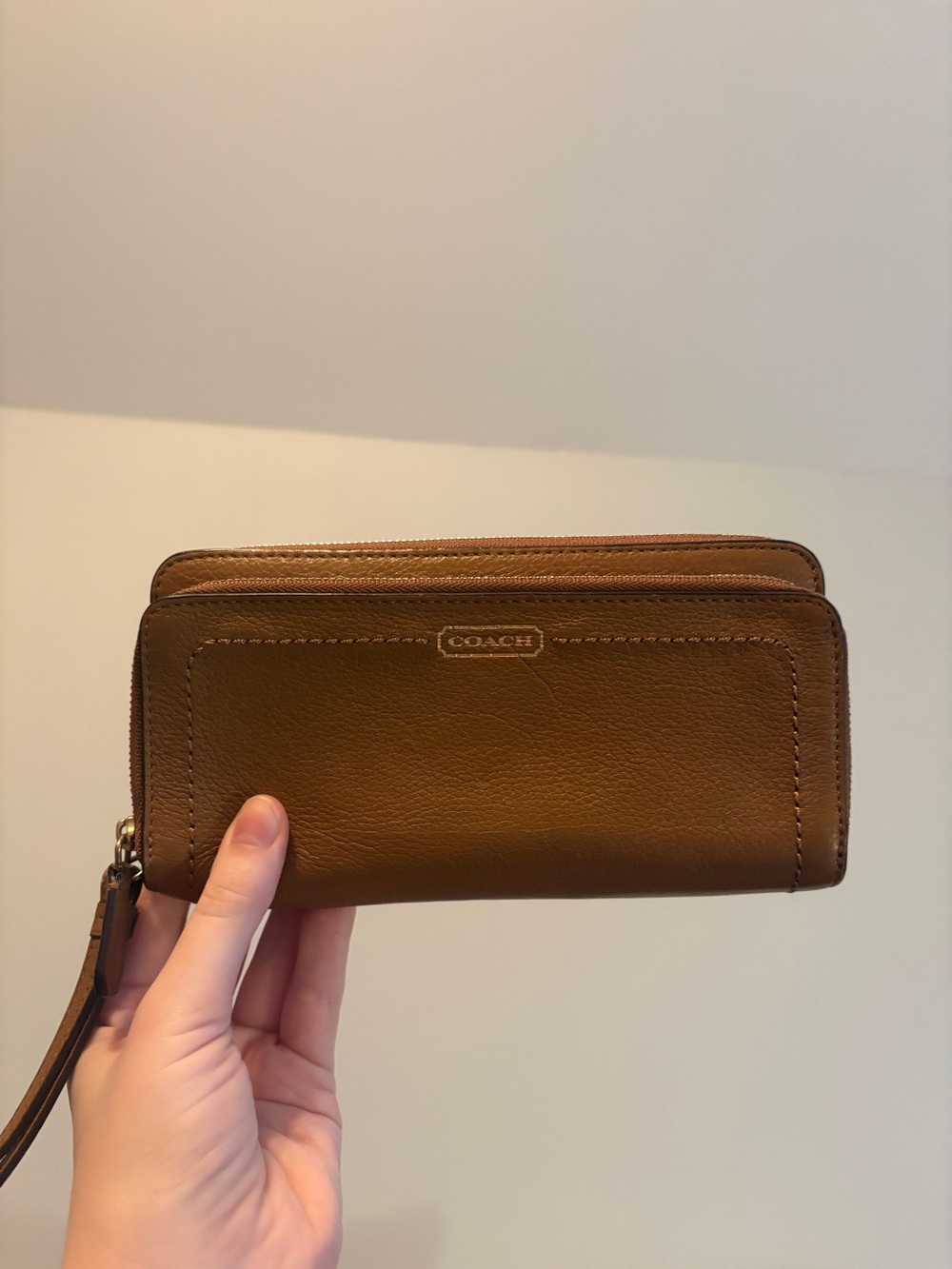 Coach brown leather wallet